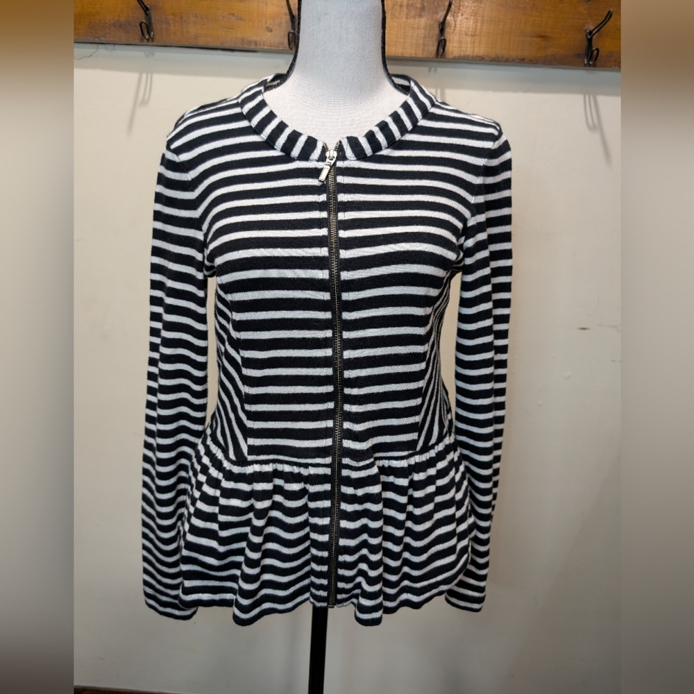 Caslon Stretch Knit Zipper Front Jacket